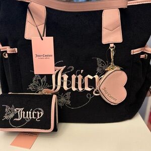 Juicy Couture “Wingin It” Butterfly Tote and Wallet Set